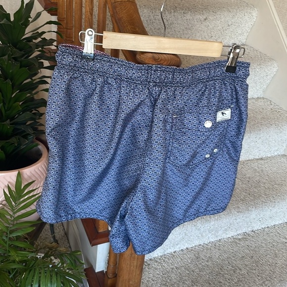 Ted Baker London Blue Patterned Swim Trunks - Picture 4 of 8